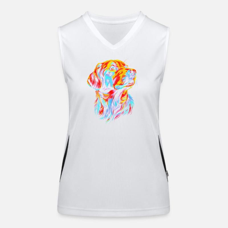 Hunde Funktionelles Kontrast-Tank Top für Frauen
