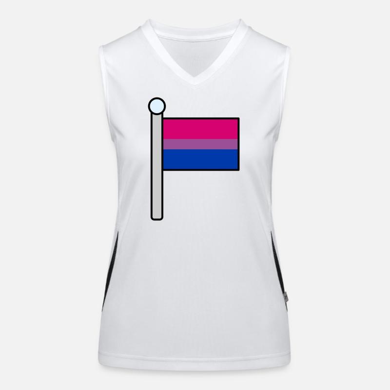 Bisexuelle Pride-Flagge Funktionelles Kontrast-Tank Top für Frauen