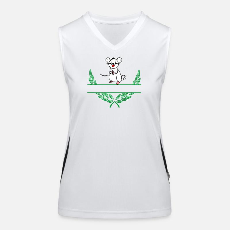 Mouse Laurel Wreath with Namespace Women's Functional Contrast Tank Top