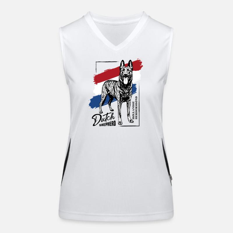 Dutch Shepherd - Dutchie  Women's Functional Contrast Tank Top