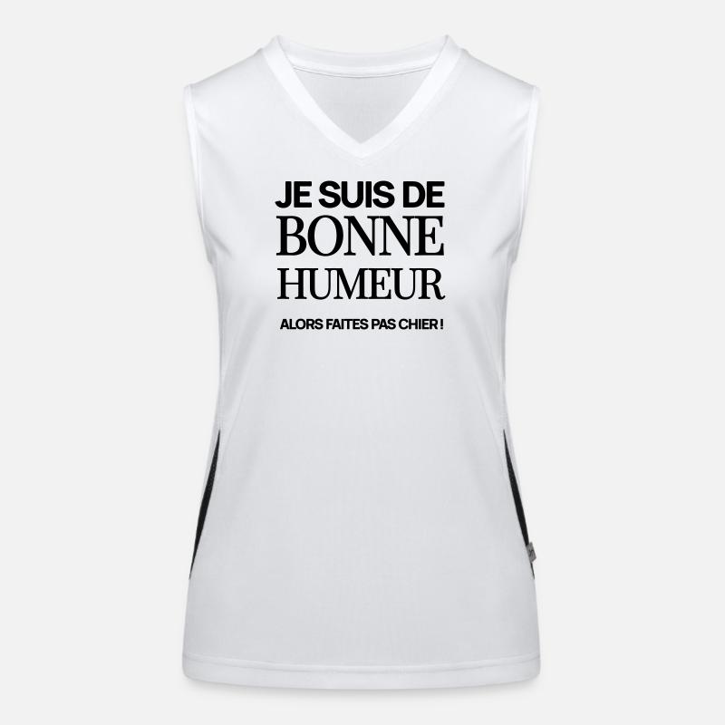 Je suis de bonne humeur Débardeur respirant contrasté Femme