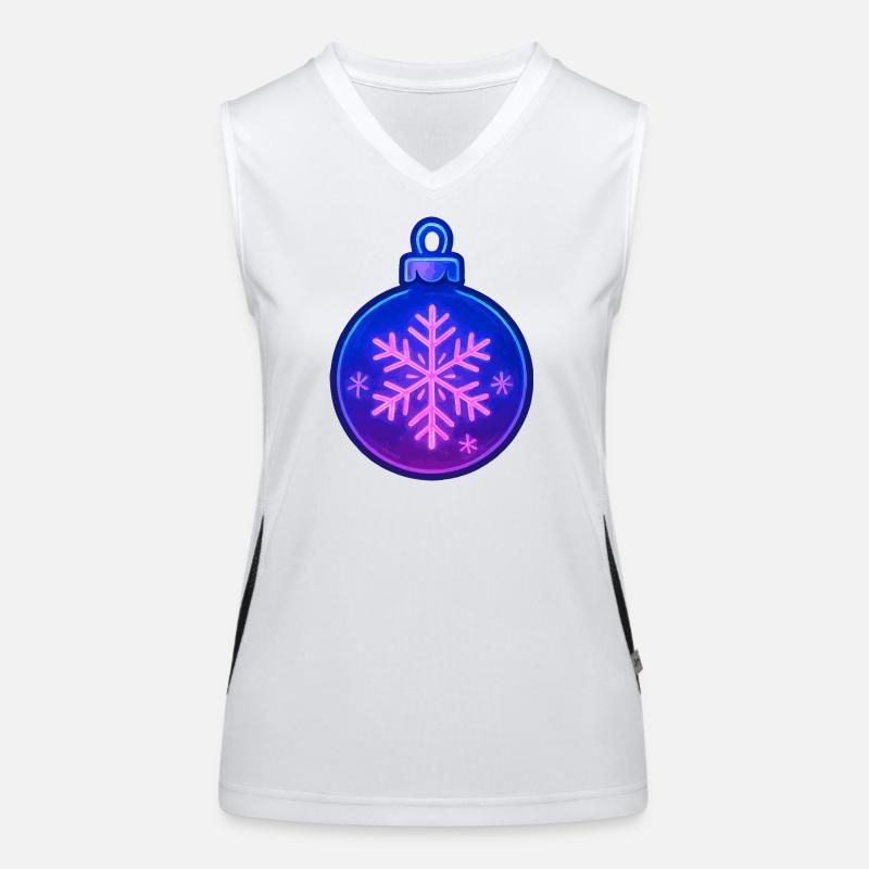 Weihnachtskugel Ornament Funktionelles Kontrast-Tank Top für Frauen
