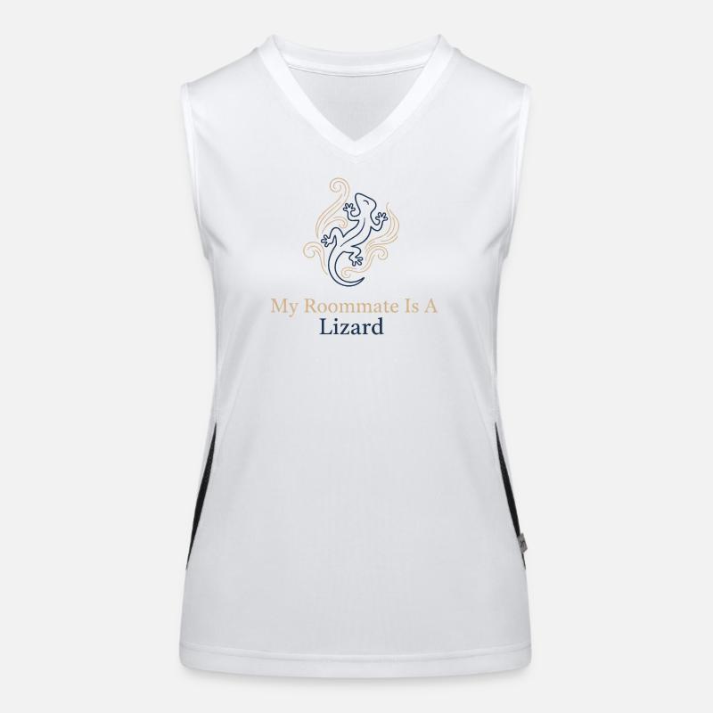Mein Mitbewohner ist eine Echse Funktionelles Kontrast-Tank Top für Frauen