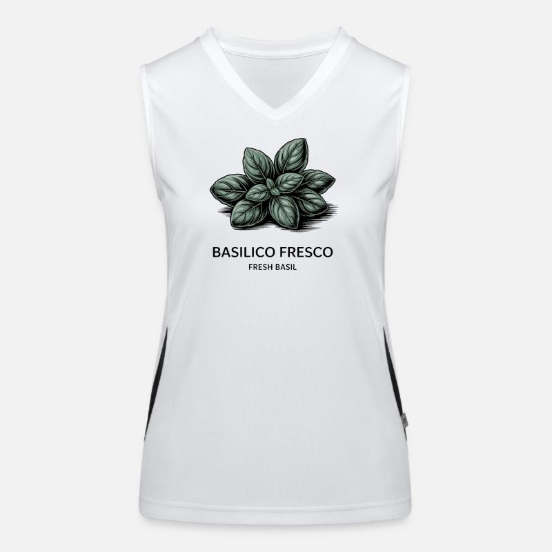 Fresque basilicale – basilic Débardeur respirant contrasté Femme