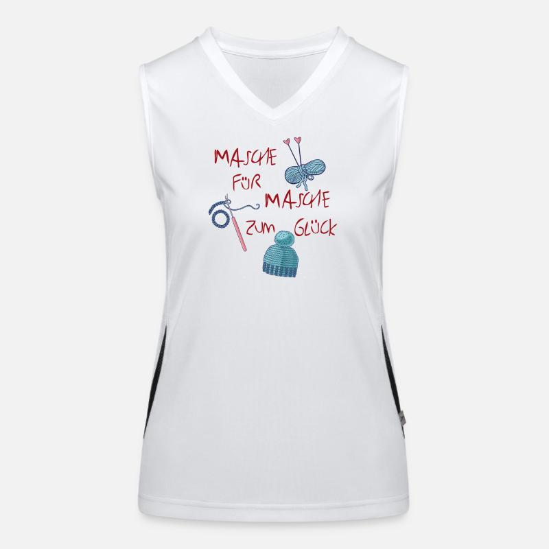 Stitch by stitch to happiness Women's Functional Contrast Tank Top