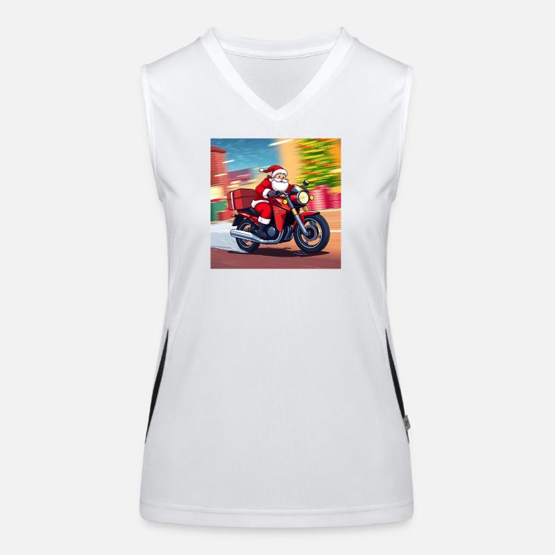Santas Fastest Reindeer Funktionelles Kontrast-Tank Top für Frauen