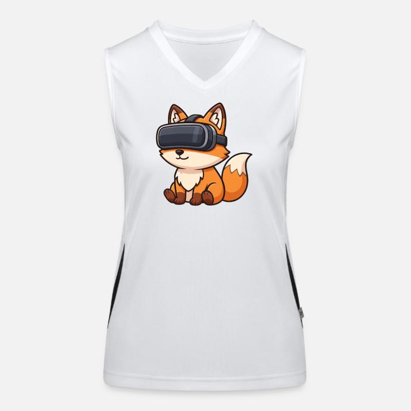 Süßes Eichhörnchen Gamer Cartoon Zocker Funktionelles Kontrast-Tank Top für Frauen