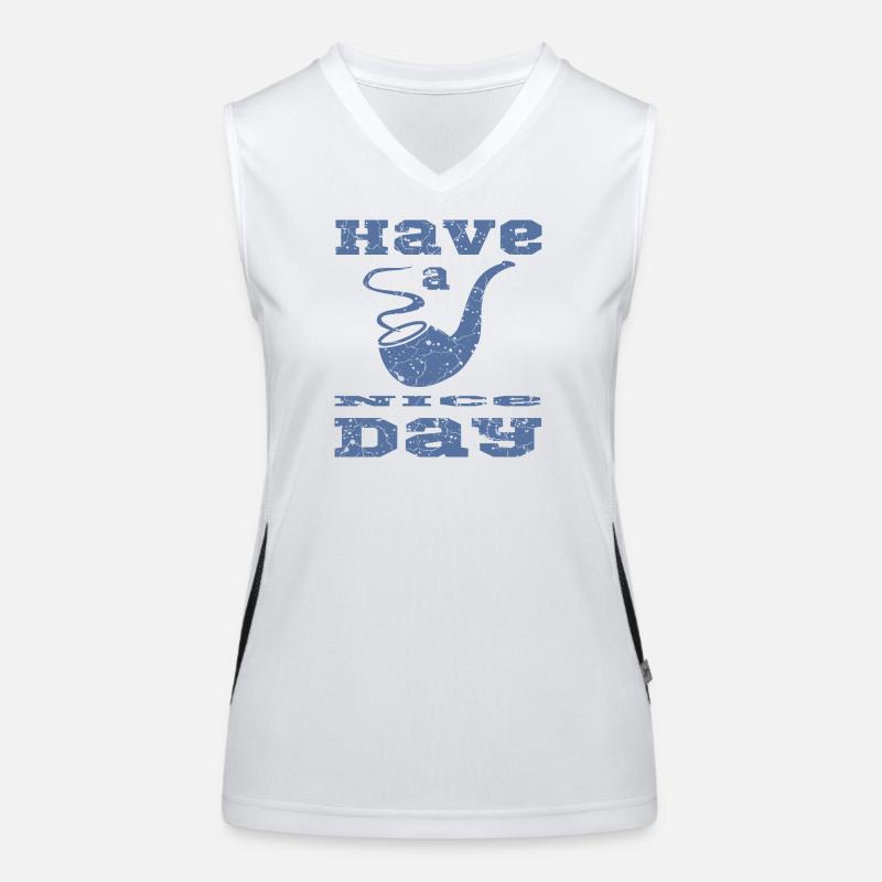 Pfeife mit Spruch Funktionelles Kontrast-Tank Top für Frauen