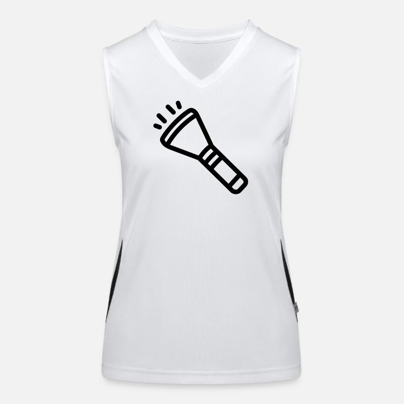 lampe torche, Débardeur respirant contrasté Femme