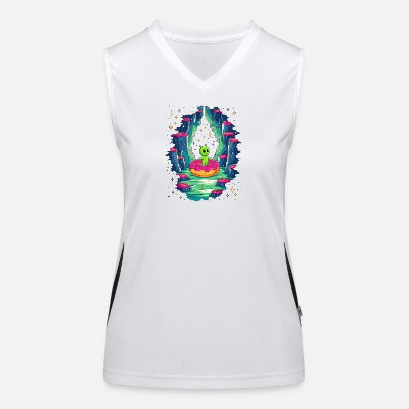 Alien Donut Cave Women's Functional Contrast Tank Top