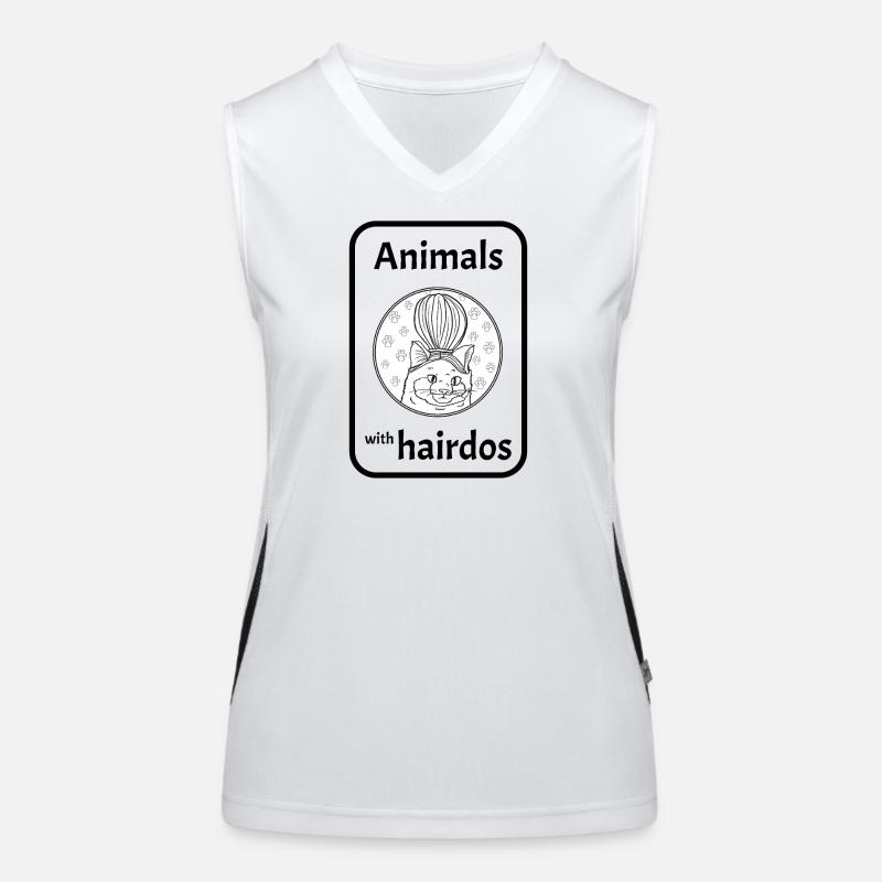 Chat avec coiffure Débardeur respirant contrasté Femme