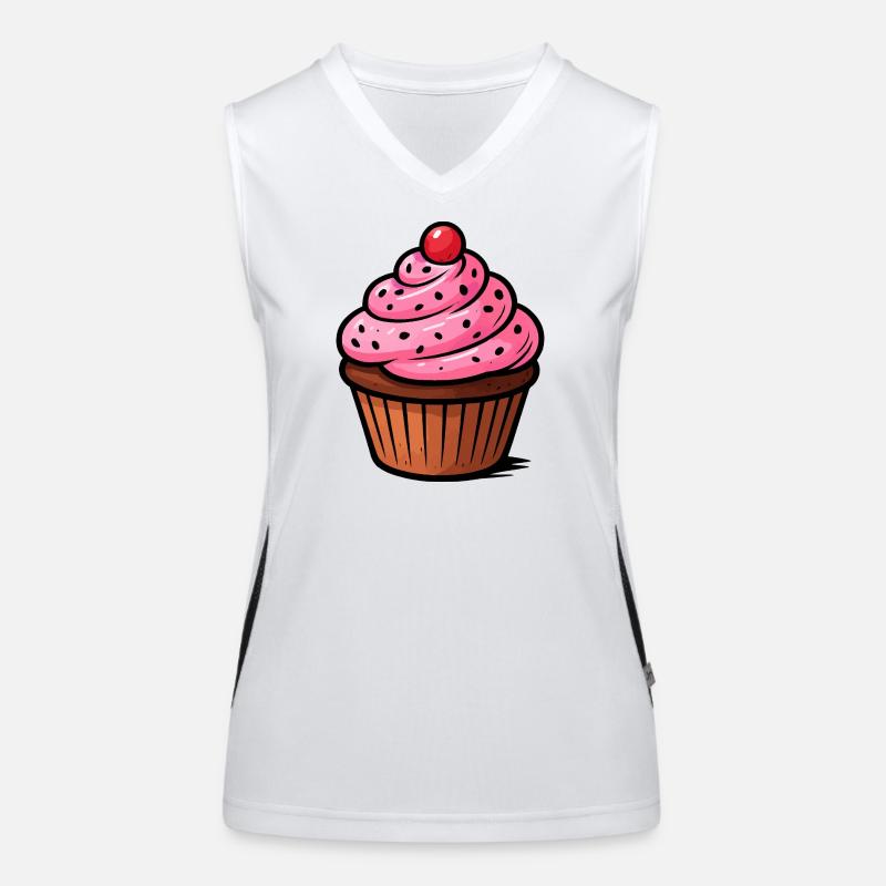 Pink Cupcake  Funktionelles Kontrast-Tank Top für Frauen