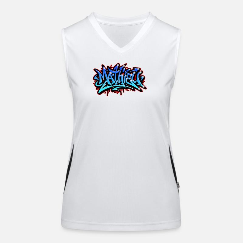 Mathieu Graffiti Neon Druckbar auf Textil Funktionelles Kontrast-Tank Top für Frauen