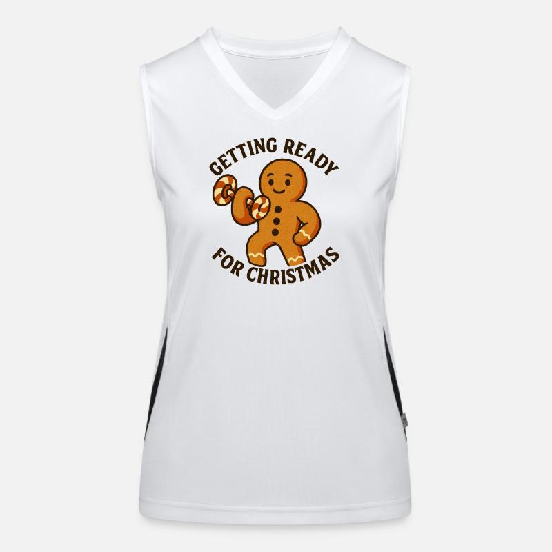 Lebkuchenheld Krafttraining fürs Fest Funktionelles Kontrast-Tank Top für Frauen