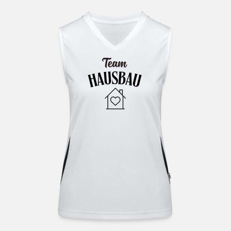 Team Hausbau Funktionelles Kontrast-Tank Top für Frauen