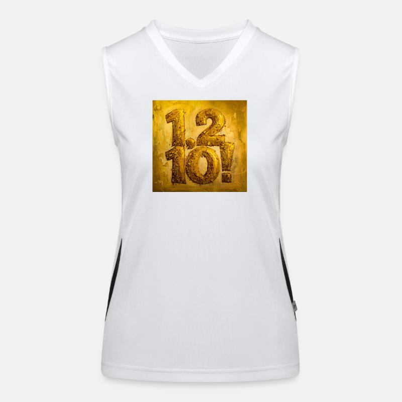 Douze d’or avec Scintillement ! Débardeur respirant contrasté Femme