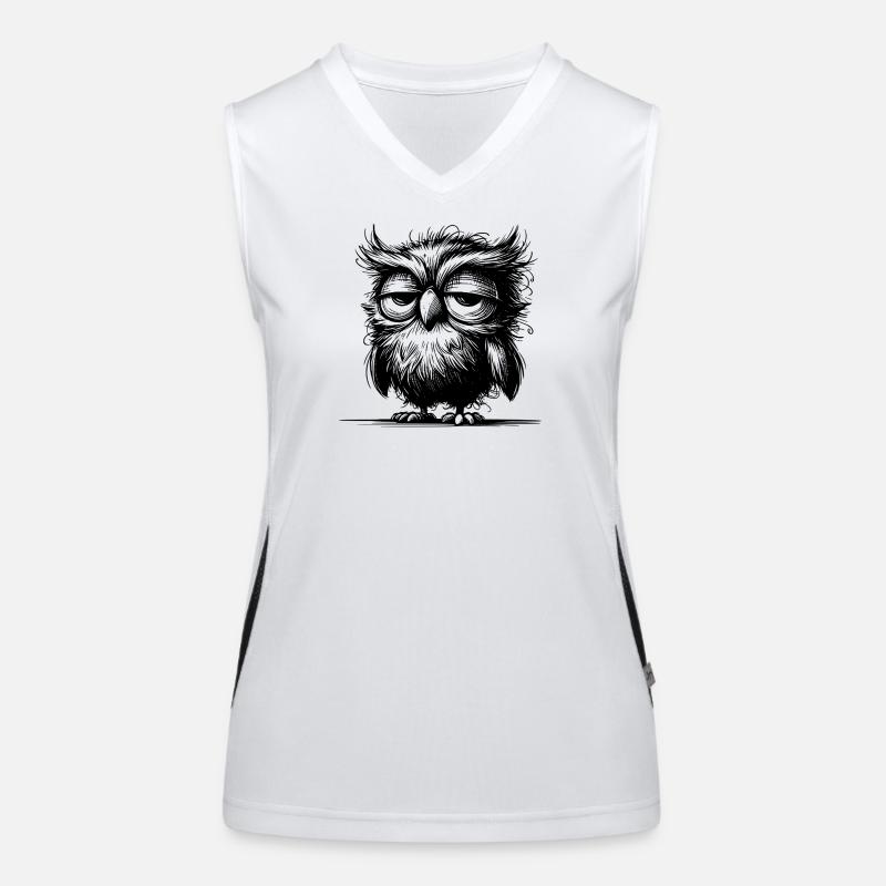 Owl, I'm not grumpy, just not well rested - Women's Functional Contrast Tank Top - white/black