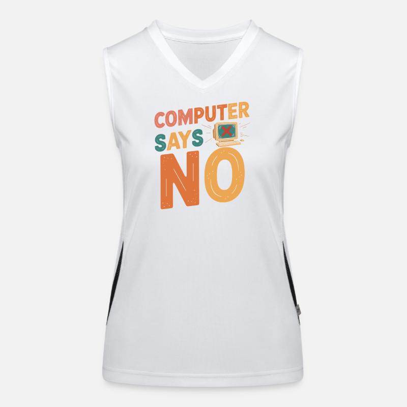 Rétro Computer dit non Débardeur respirant contrasté Femme