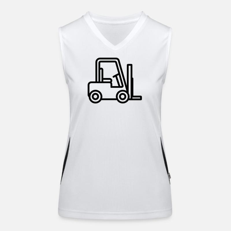 Gabelstapler Funktionelles Kontrast-Tank Top für Frauen