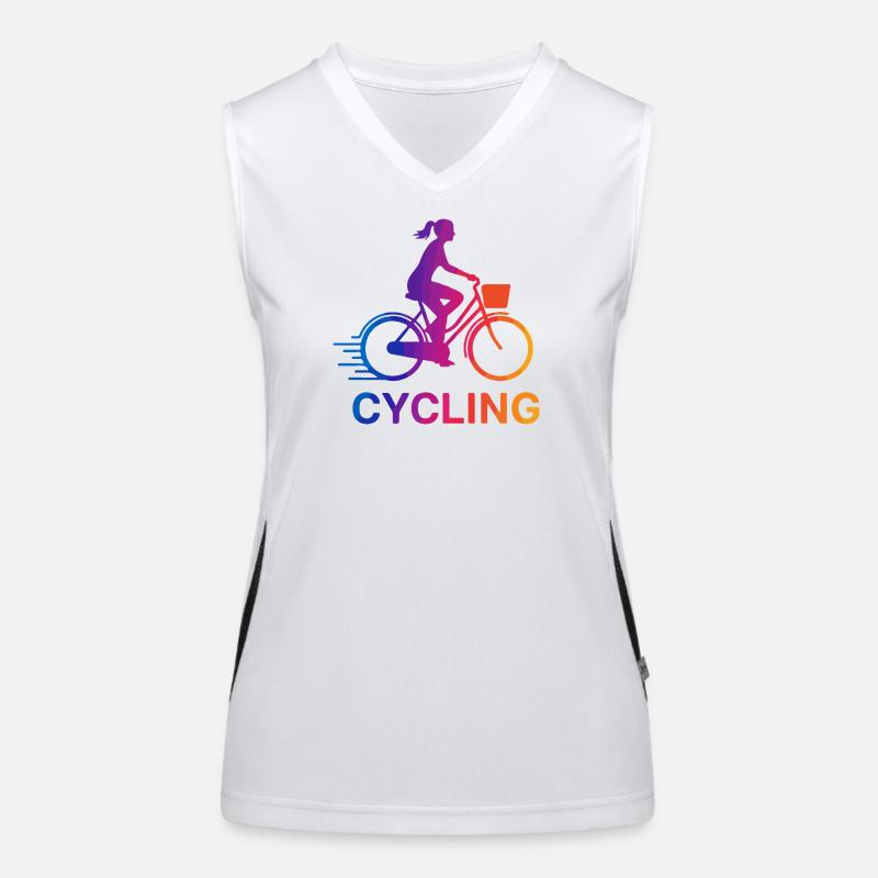 Rainbow Gradient Cyclist Women's Functional Contrast Tank Top