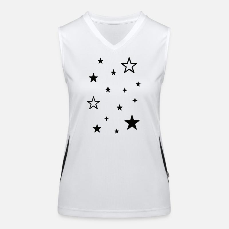 Star Scatter Pattern Design Women's Functional Contrast Tank Top