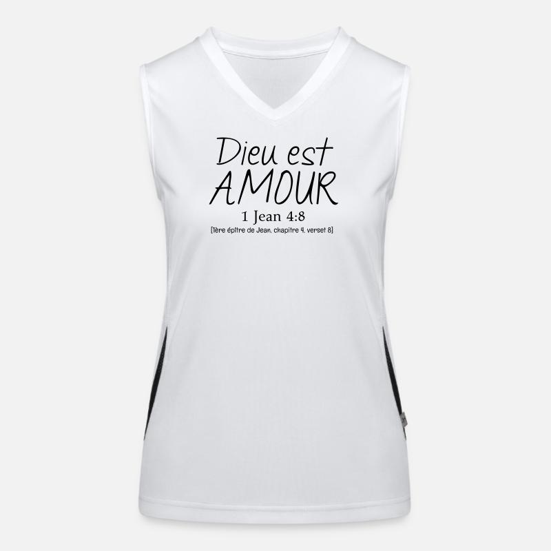 Dieu est amour Débardeur respirant contrasté Femme