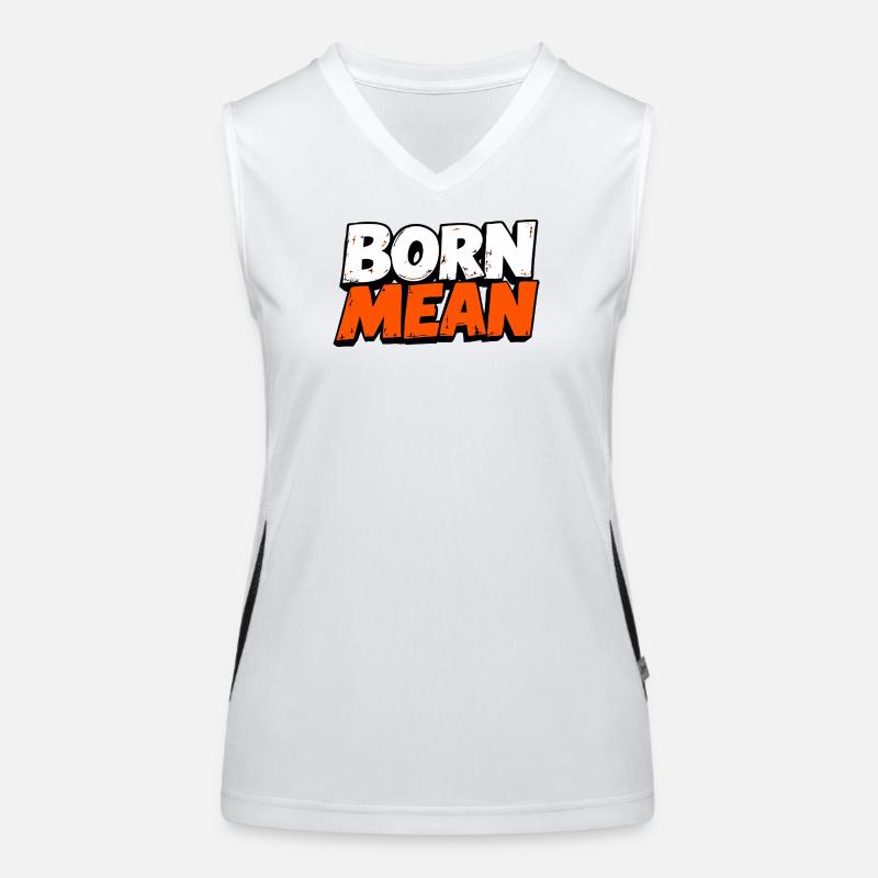 Born Mean – Conception de texte vieilli Débardeur respirant contrasté Femme