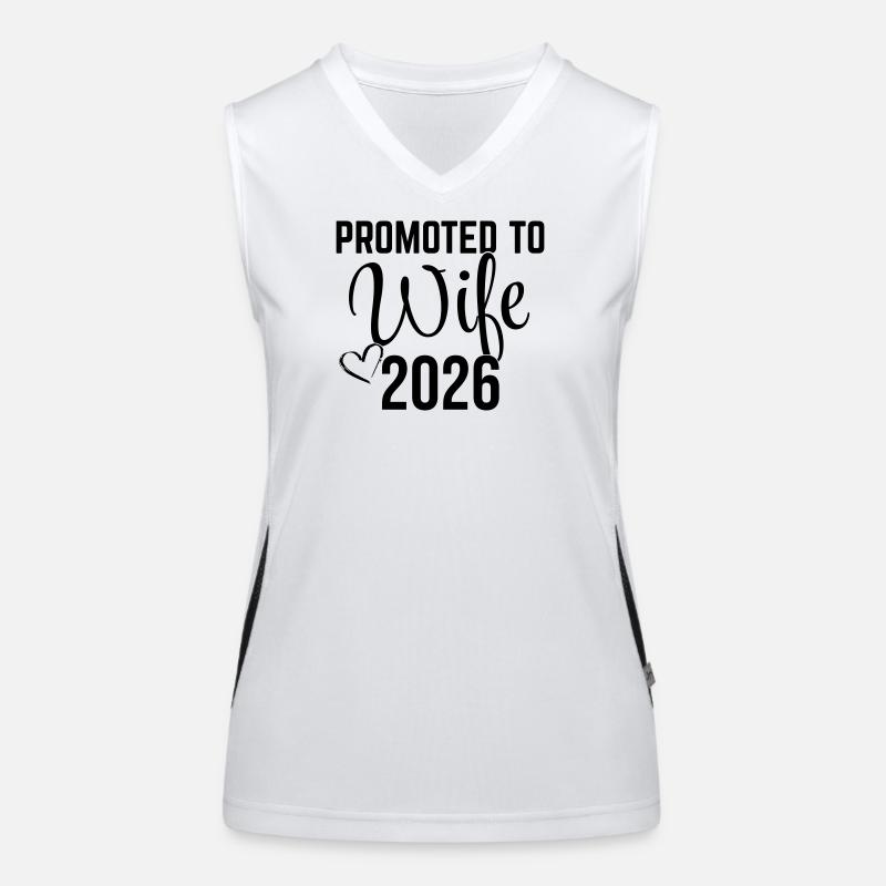 Promue épouse 2026 – Ehefrau 2026 Design Débardeur respirant contrasté Femme