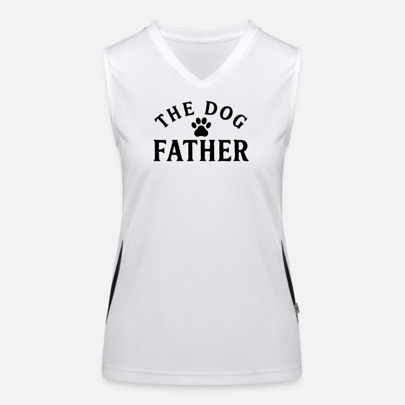 Der Hundevater gebogene oberste Pfotentrenner-Kunst Funktionelles Kontrast-Tank Top für Frauen