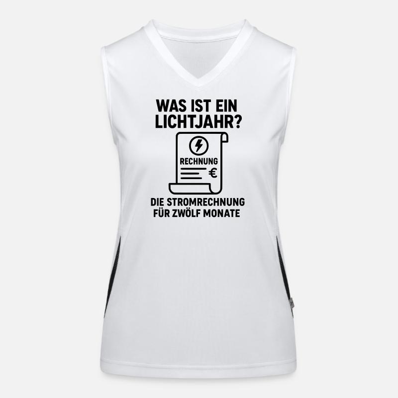 stromrechnung lichtjahr witz Funktionelles Kontrast-Tank Top für Frauen
