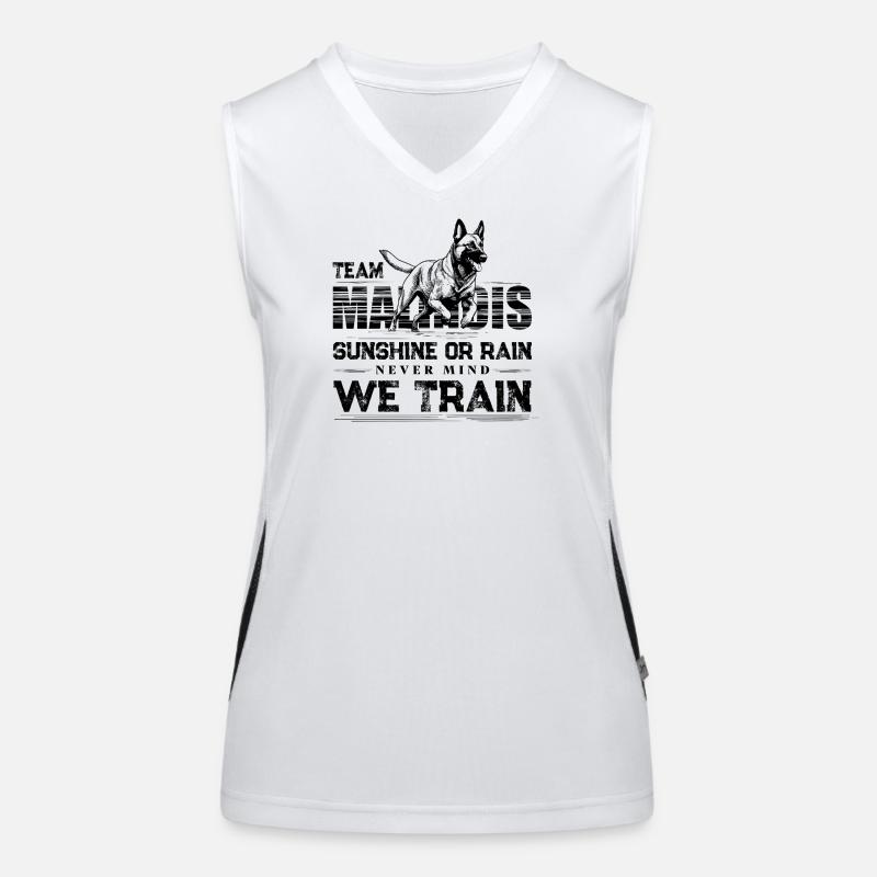 Belgian Malinois Dog Training Design Women's Functional Contrast Tank Top