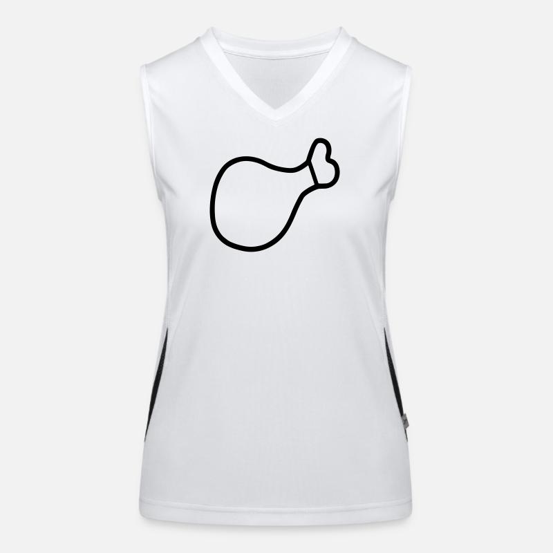 Hühnerschenkel Funktionelles Kontrast-Tank Top für Frauen