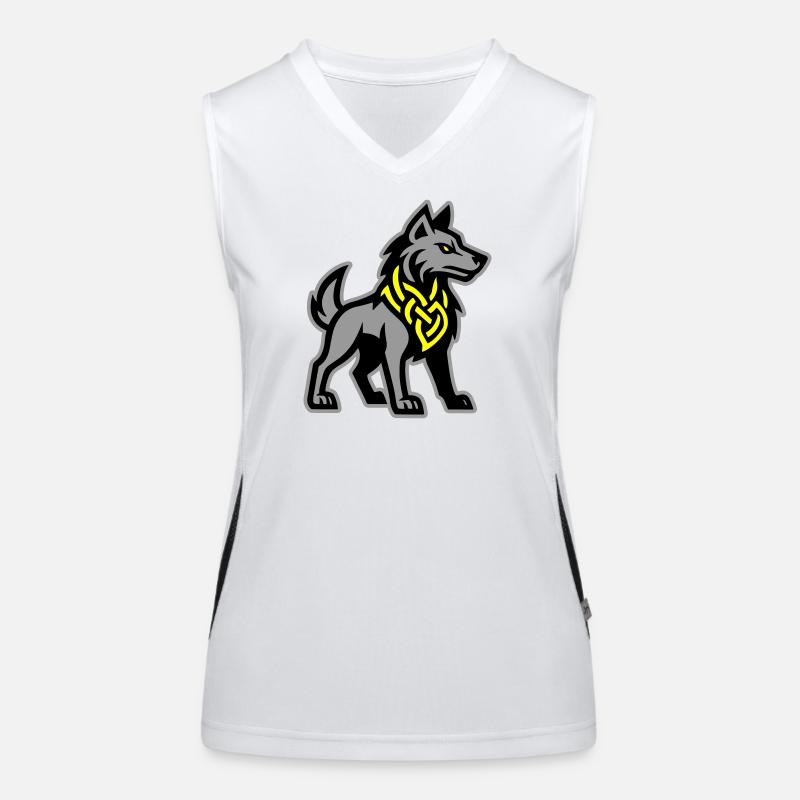 Wolf Wikinger Funktionelles Kontrast-Tank Top für Frauen