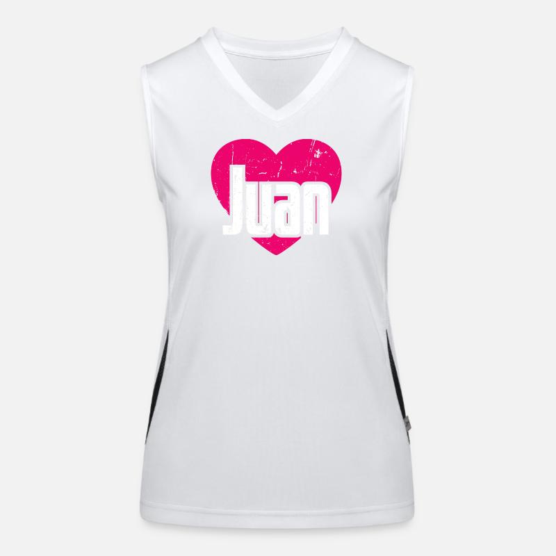 I Love Ivan Pink Heart I Love Ivan Women's Functional Contrast Tank Top