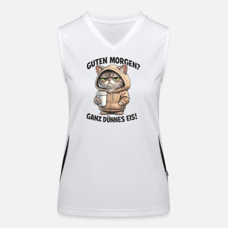 Sweat à capuche Cat Cafe Morning Pull Débardeur respirant contrasté Femme