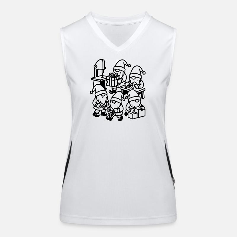wichtel bei der fleißigen arbeit Funktionelles Kontrast-Tank Top für Frauen