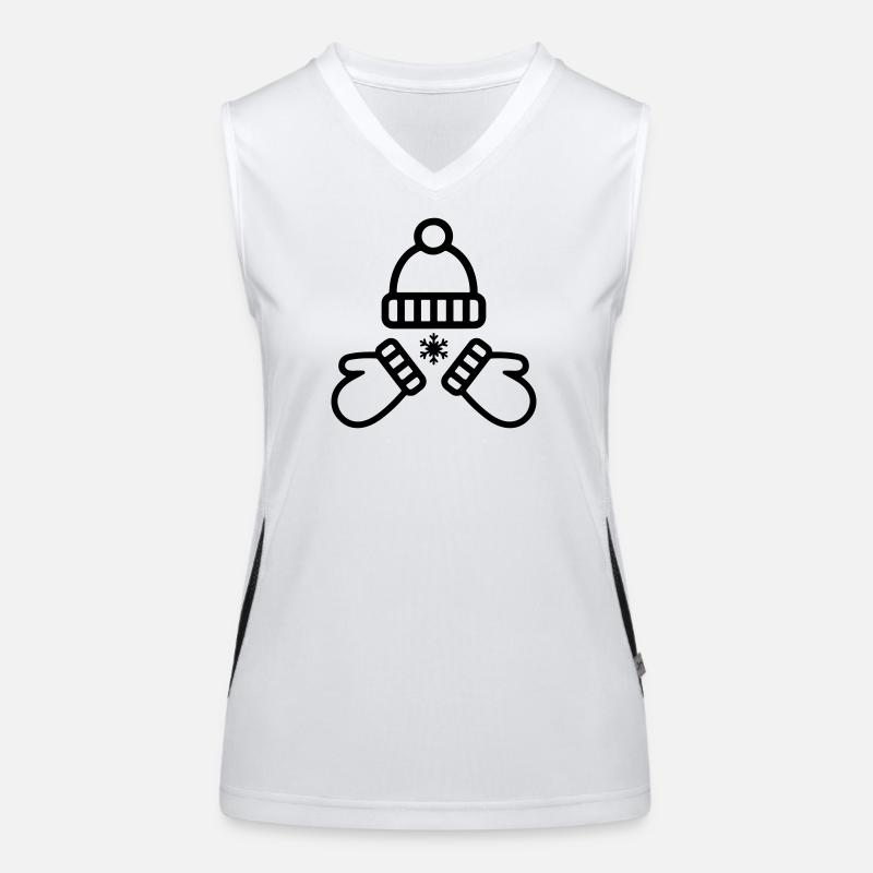 Mütze Handschuhe Winter Funktionelles Kontrast-Tank Top für Frauen