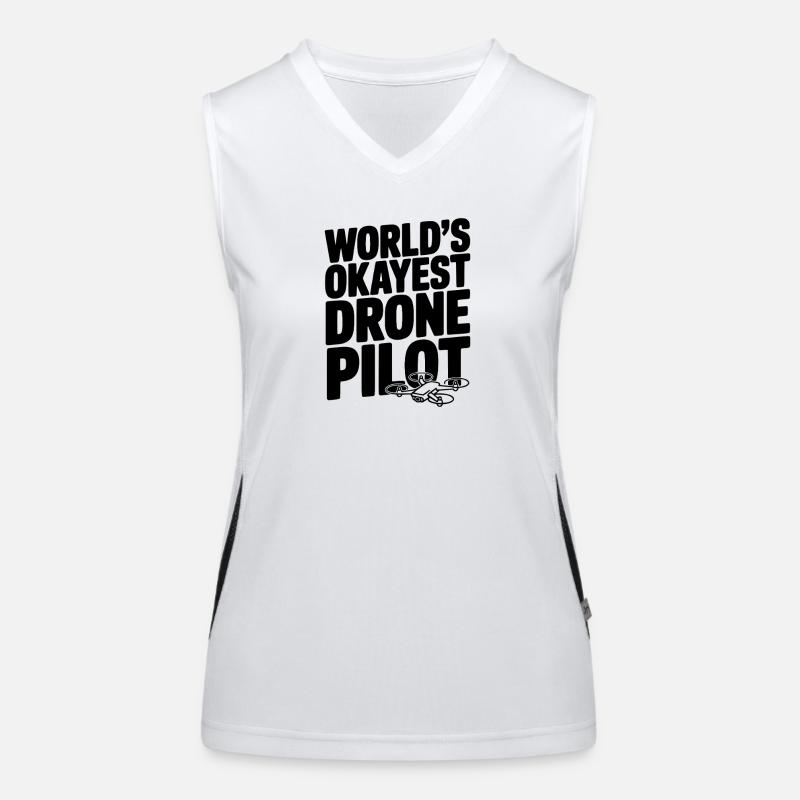 World’s Okayest Drone Pilot Women's Functional Contrast Tank Top