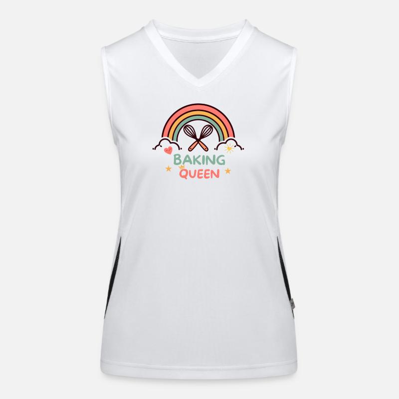 Baking Queen Rainbow Funktionelles Kontrast-Tank Top für Frauen