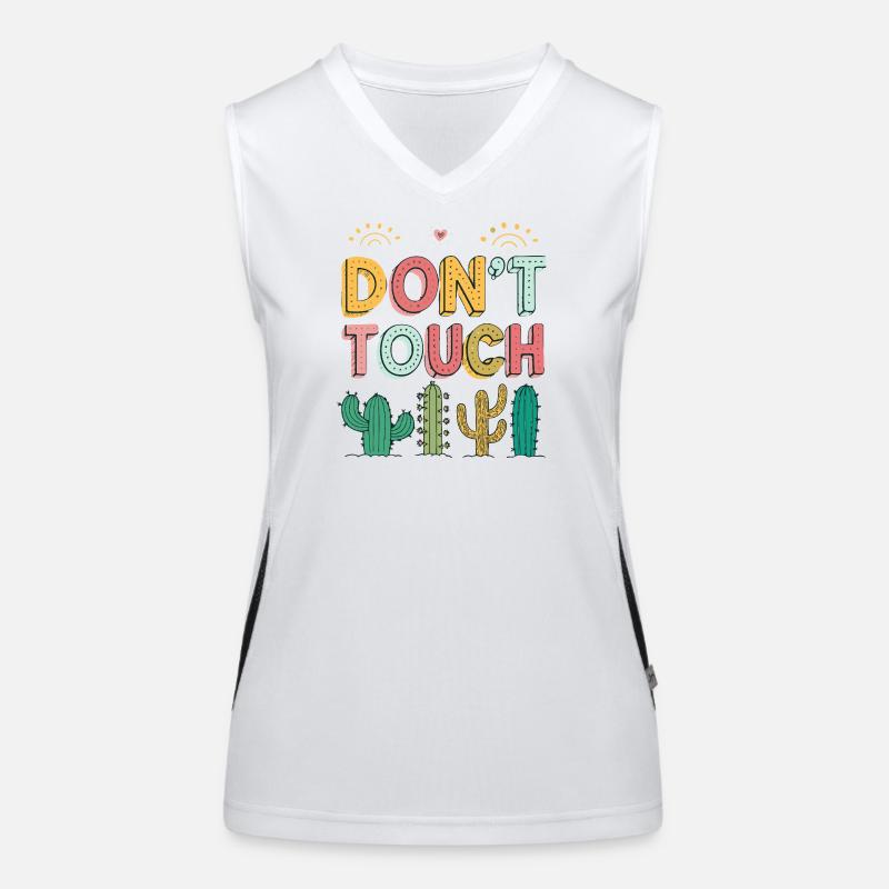 Do Not Touch Pastel Cactus Women's Functional Contrast Tank Top