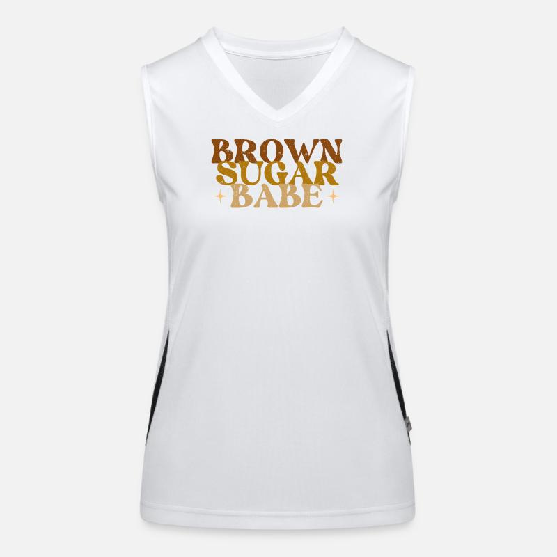 Brown Sugar Babe – Afrikanischer Melanin-Stolz Funktionelles Kontrast-Tank Top für Frauen