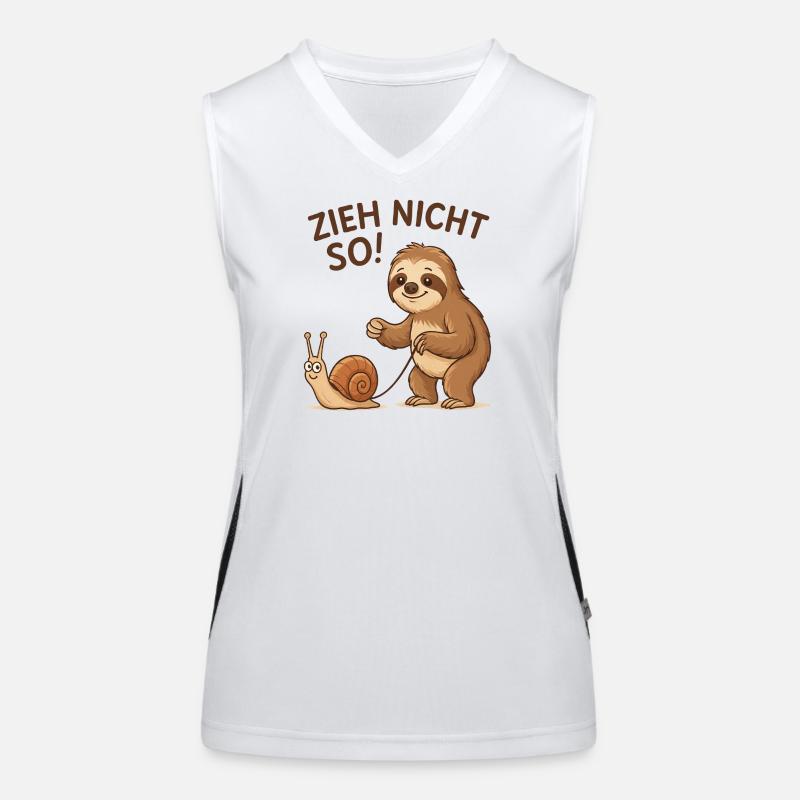 Don't pull like that! Sloth Snail Women's Functional Contrast Tank Top
