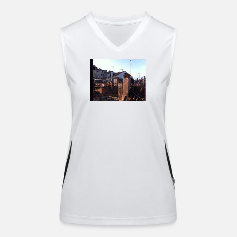 Dächer von Venedig Funktionelles Kontrast-Tank Top für Frauen