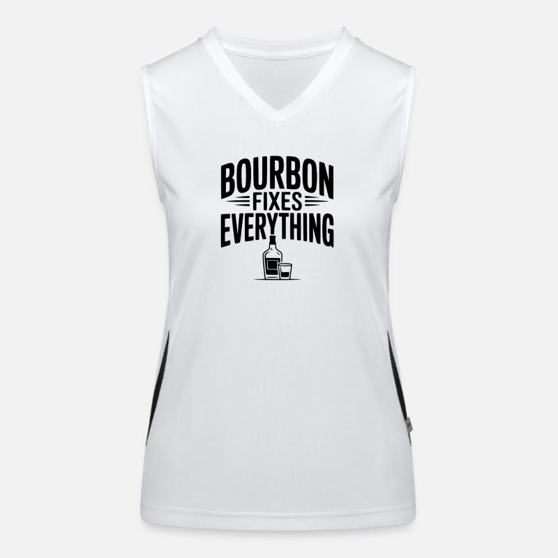 Bourbon Fixes Everything Women's Functional Contrast Tank Top