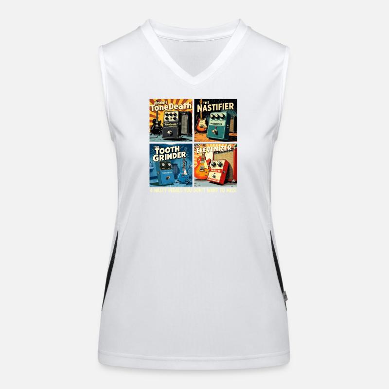 4 imaginary distortion pedals Women's Functional Contrast Tank Top