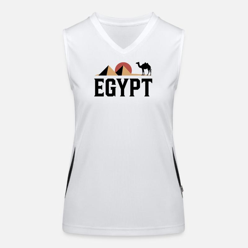 Pyramiden im Wüstenlicht Funktionelles Kontrast-Tank Top für Frauen