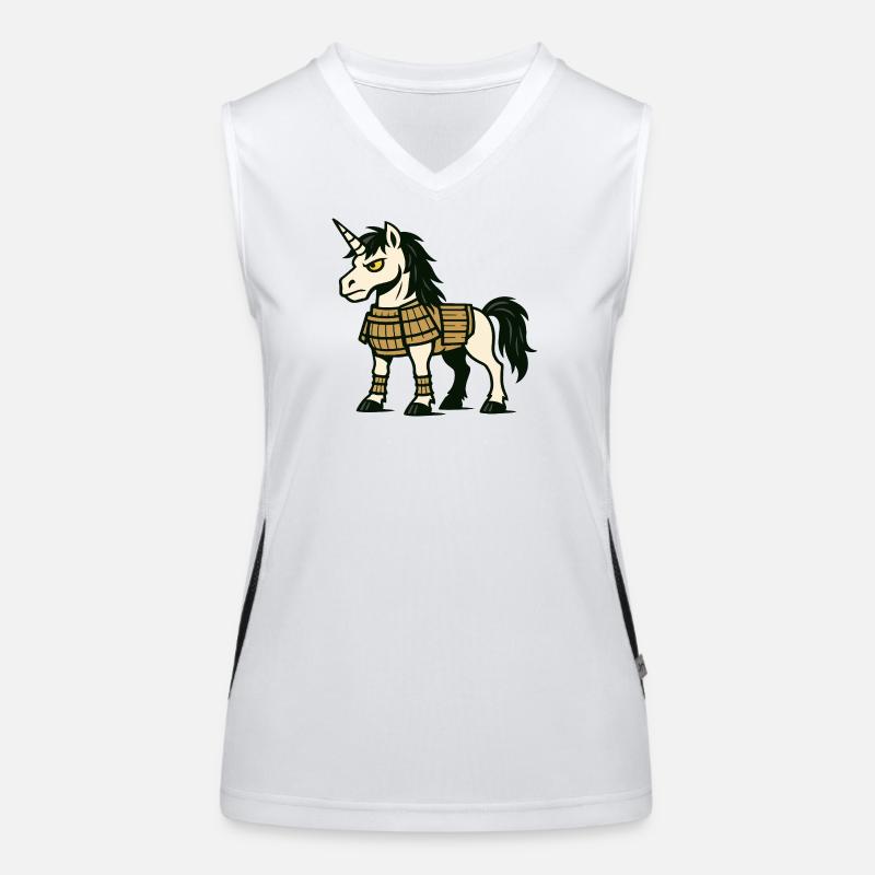 Combattant licorne samouraï en armure de combat classique Débardeur respirant contrasté Femme