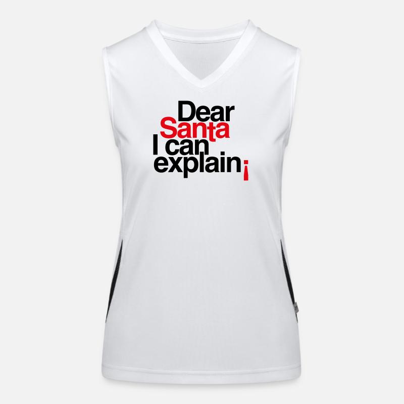 Dear Santa I can explain! Women's Functional Contrast Tank Top