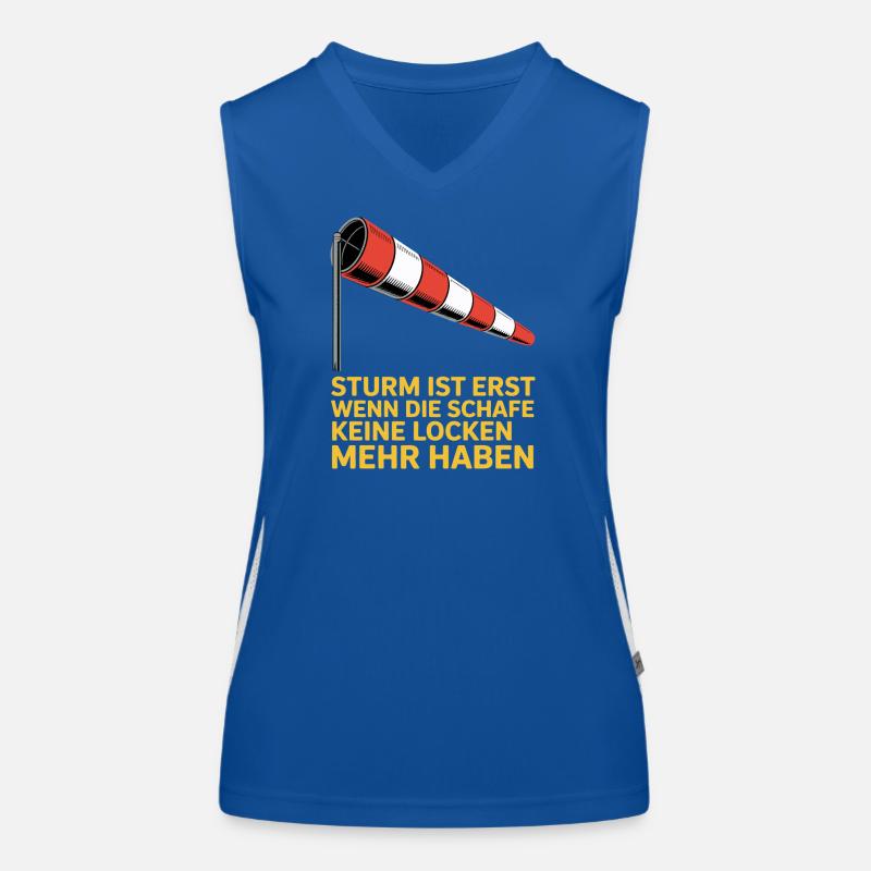 Sturmtext mit Windsock Funktionelles Kontrast-Tank Top für Frauen