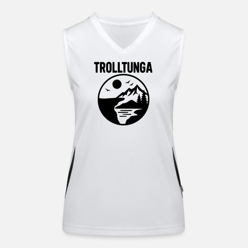trolltunga silhouette Funktionelles Kontrast-Tank Top für Frauen